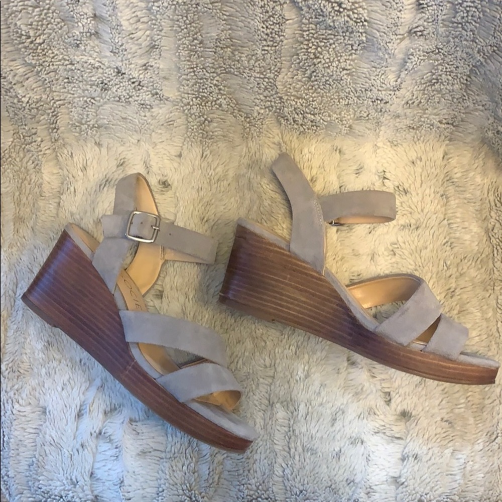 Sole Society Charvi Platform Wedge Suede Sandal - Picture 2 of 10